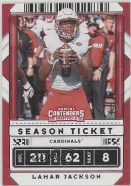 Lamar Jackson #61 2020 Panini Contenders Draft Picks Football