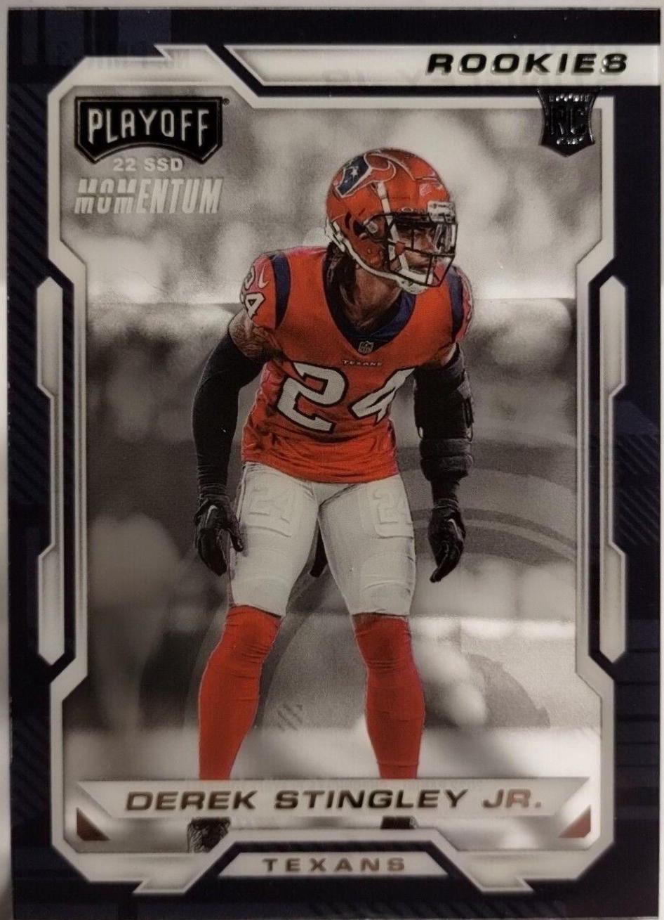 Derek Stingley Jr. #PMR-37 Football Cards 2022 Panini Chronicles Playoff Momentum Rookies