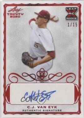 C. J. Van Eyk #A-CVE 2020 Leaf Trinity Autographs Baseball