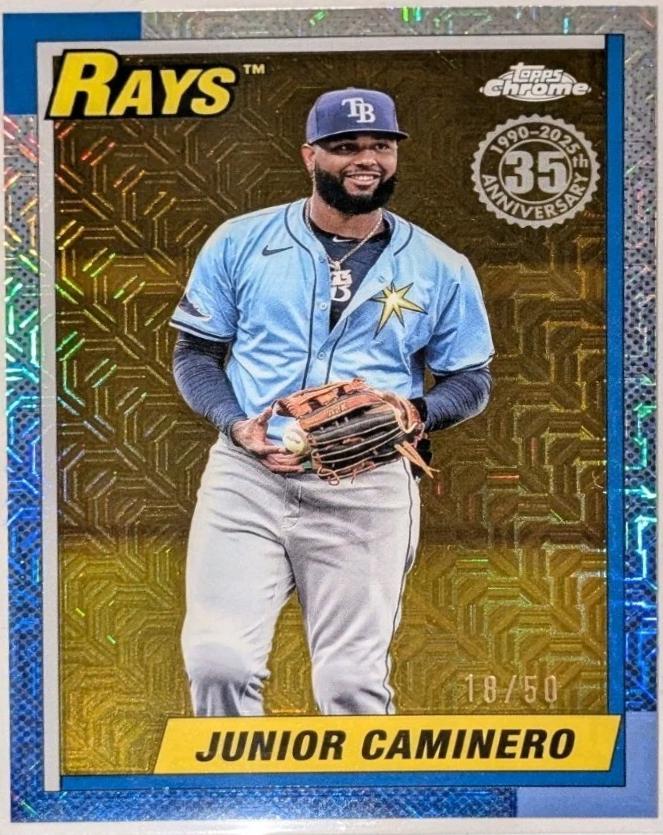Junior Caminero #T90C-140 2025 Topps 1990 Chrome Baseball