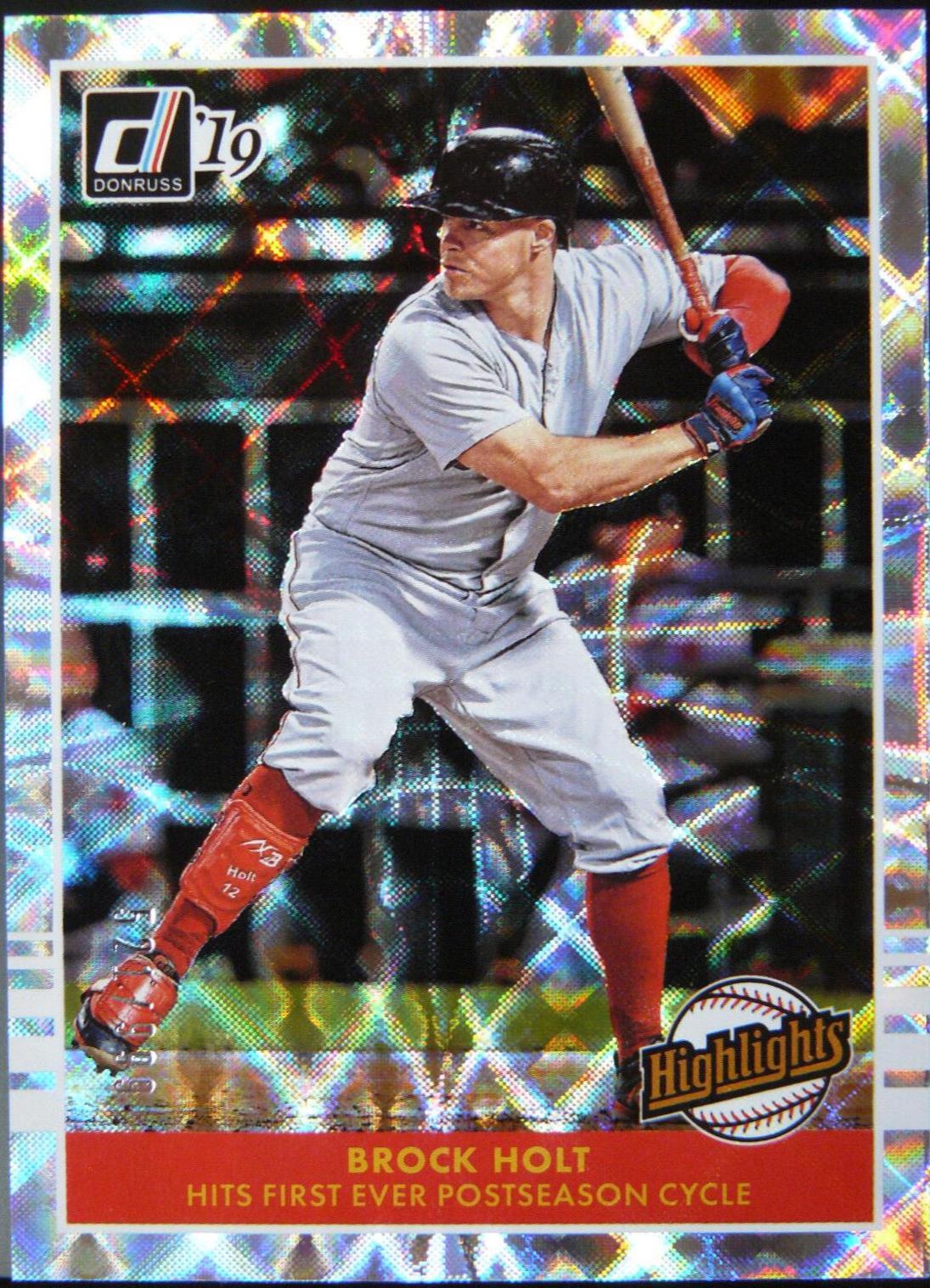 Brock Holt #H11 Baseball Cards 2019 Panini Donruss Highlights
