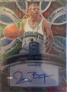 Muggsy Bogues #RS-MGB Basketball Cards 2023 Panini Spectra Radiant Signature
