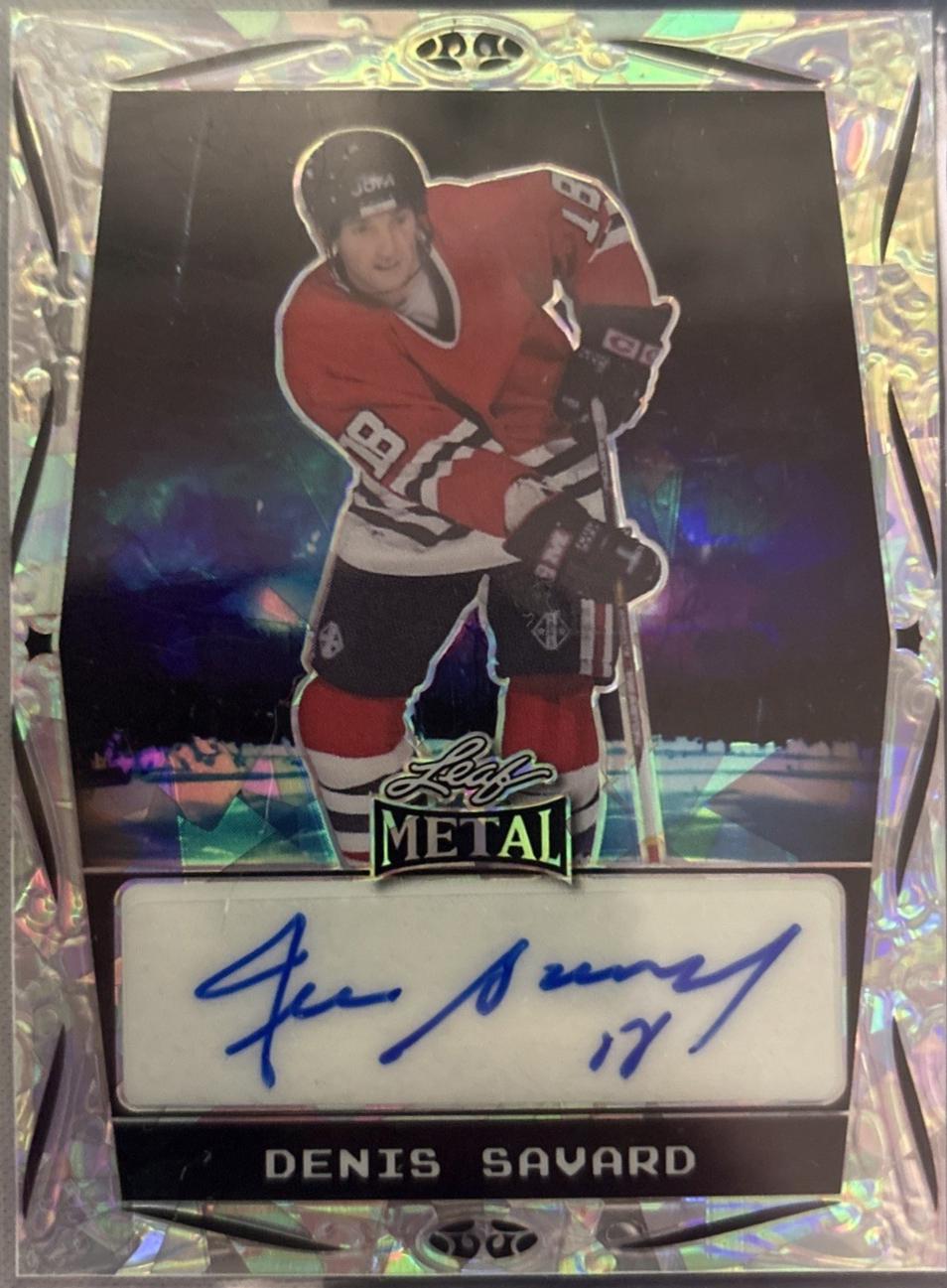 Denis Savard #BA-DS2 2024 Leaf Metal Legends Autograph Hockey