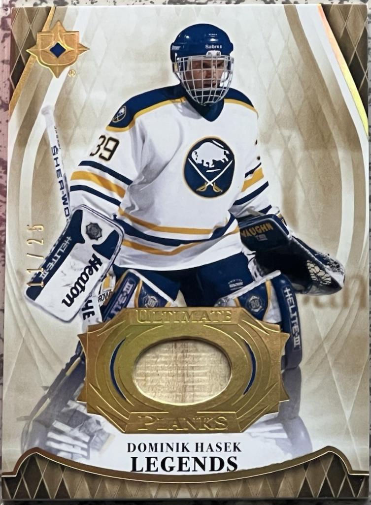 Dominik Hasek #LPL-DH Hockey Cards 2023 Upper Deck Ultimate Collection Planks Legends