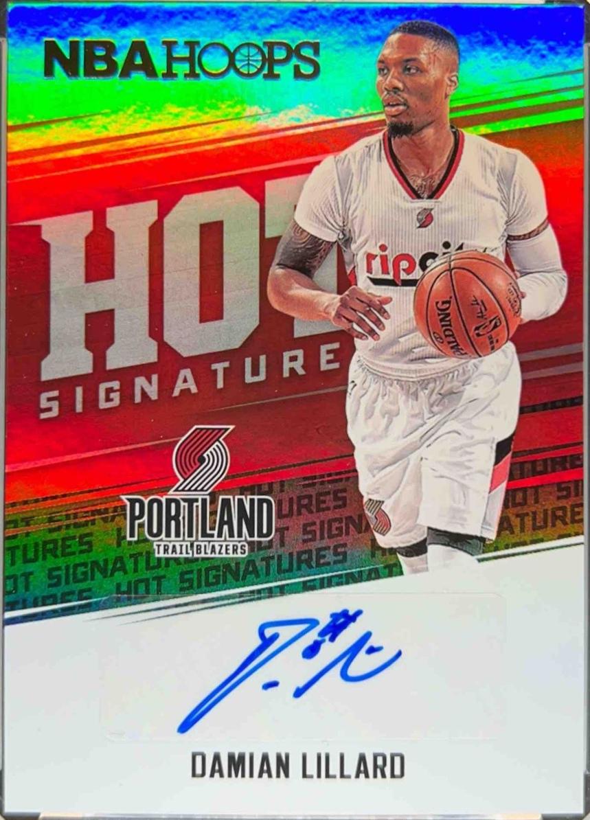 Damian Lillard #HS-DL Basketball Cards 2017 Panini Hoops Hot Signatures