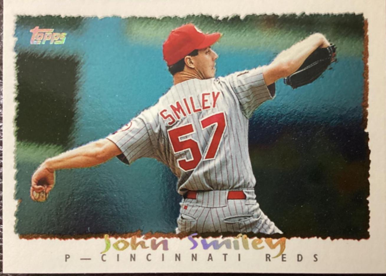 John Smiley #41 Baseball Cards 1995 Topps Cyberstats