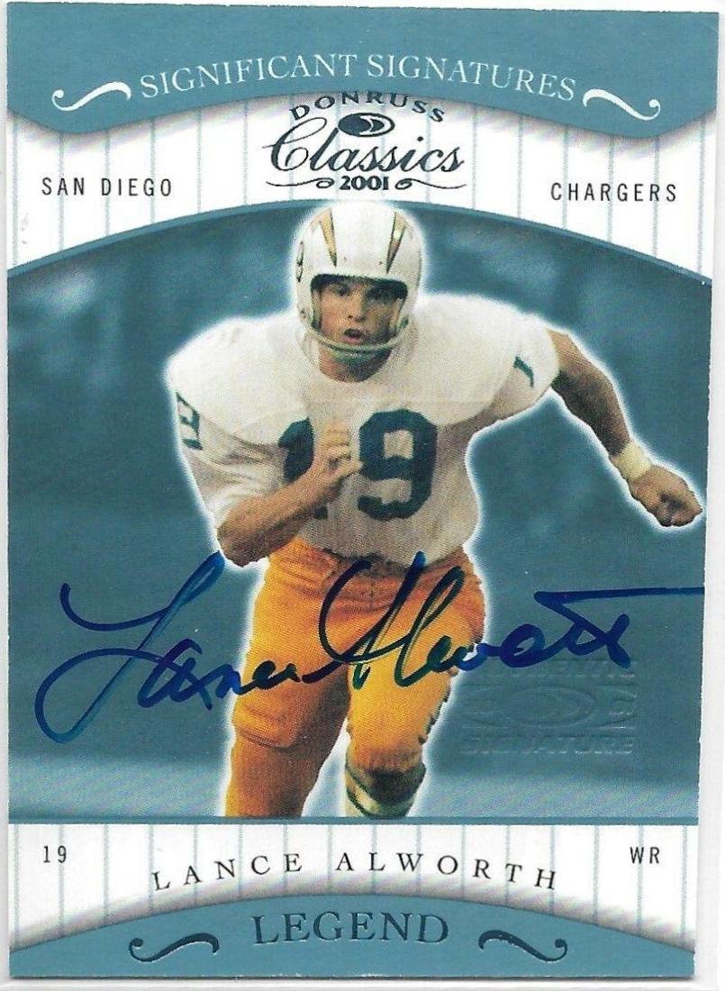 Lance Alworth #163 2001 Panini Donruss Classics Football