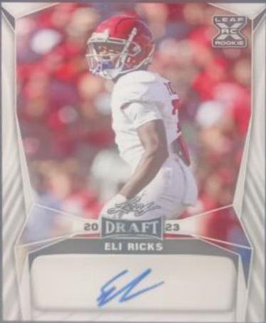 Eli Ricks #BA-ER1 2023 Leaf Draft Autographs Football