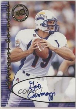 Giovanni Carmazzi Football Cards 2000 Press Pass Autograph