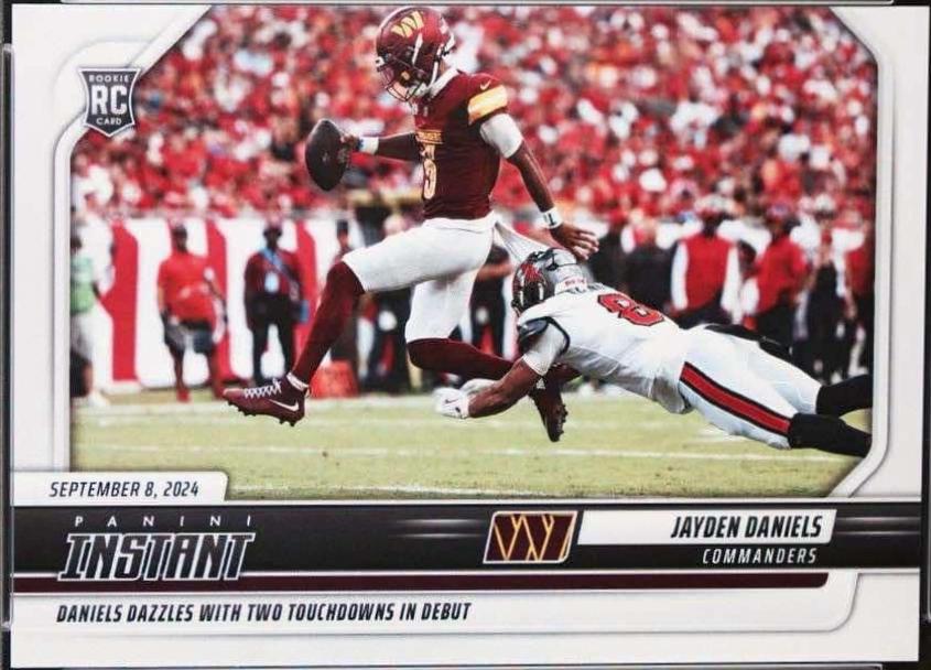 Jayden Daniels #30 Football Cards 2024 Panini Instant