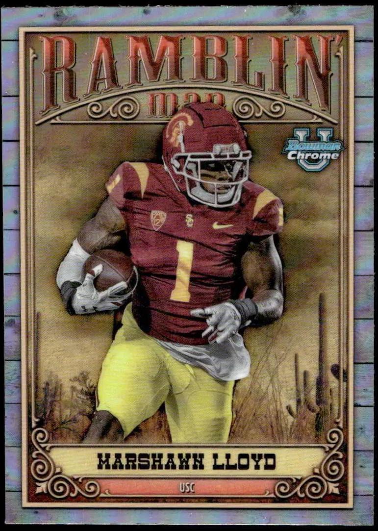 Marshawn Lloyd #RM-9 Football Cards 2023 Bowman Chrome University Ramblin' Man
