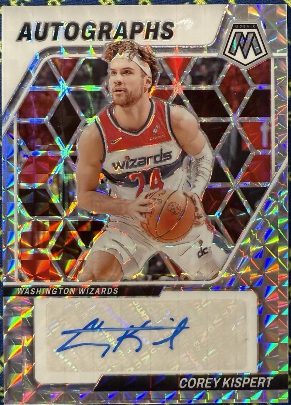 Corey Kispert #27 Basketball Cards 2023 Panini Mosaic Autographs