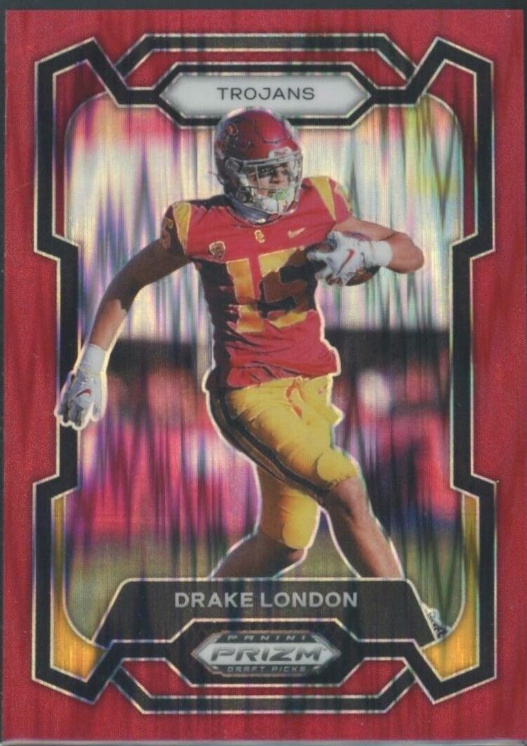 Drake London [Red Flash] #3 Prices | 2024 Panini Prizm Draft Picks ...