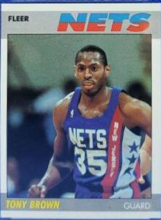 Tony Brown #14 Basketball Cards 1987 Fleer