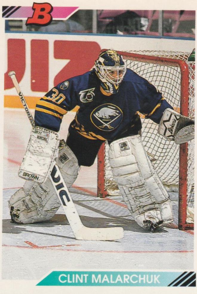 Clint Malarchuk #30 Hockey Cards 1992 Bowman