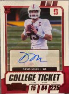 Davis Mills #123V 2021 Panini Contenders Football