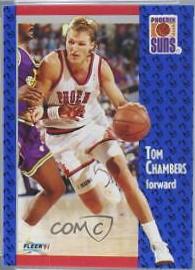 Tom Chambers #158 Basketball Cards 1991 Fleer