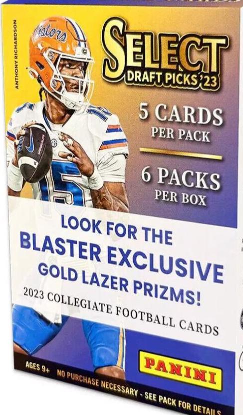 Blaster Box Football Cards 2023 Panini Select Draft Picks