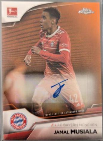 Jamal Musiala #BCA-JM Soccer Cards 2022 Topps Chrome Bundesliga Autographs