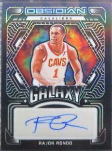 Rajon Rondo #GA-RRO Basketball Cards 2021 Panini Obsidian Galaxy Autographs
