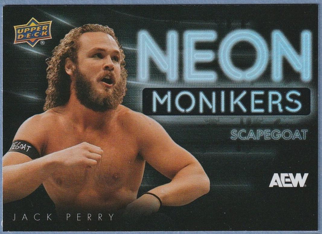 Scapegoat Jack Perry #NM-3 Wrestling Cards 2025 Upper Deck AEW Neon Moniker