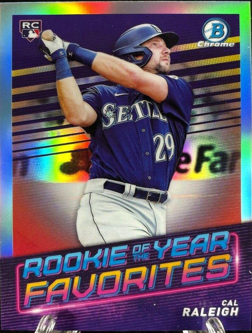 Cal Raleigh #ROYF-7 Baseball Cards 2022 Bowman Rookie of the Year Favorites