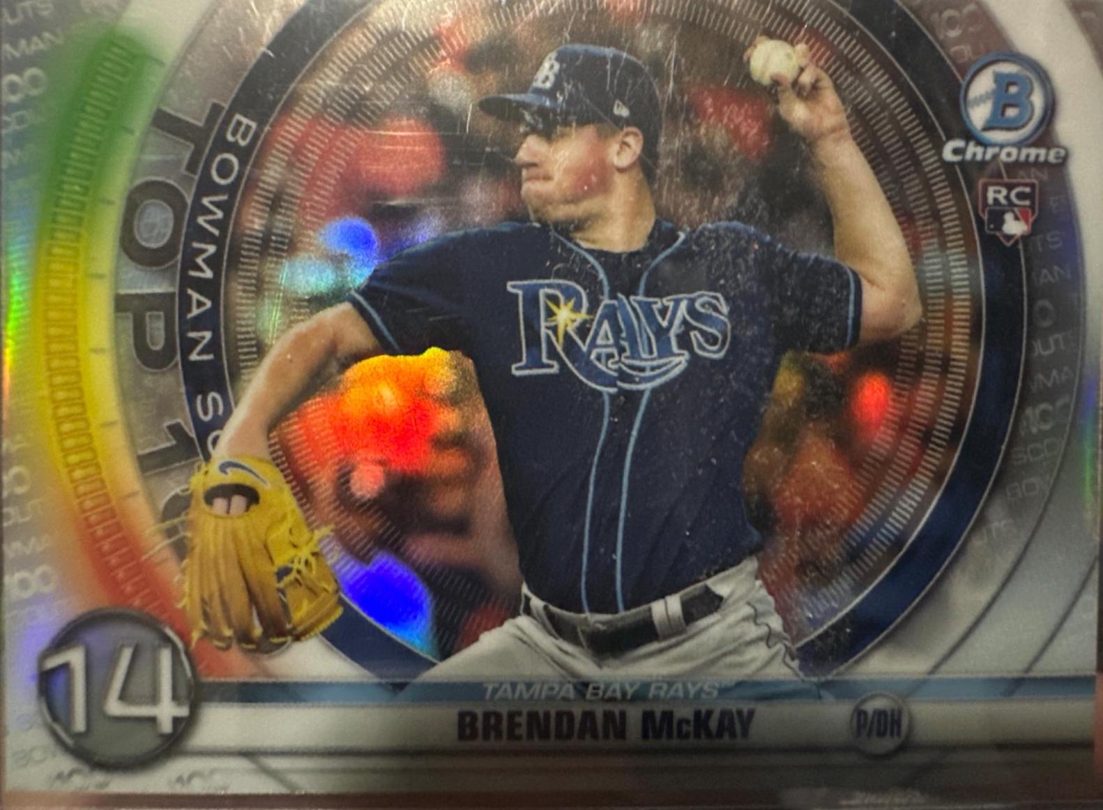 Brendan McKay #BTP-14 Baseball Cards 2020 Bowman Chrome Scouts' Top 100
