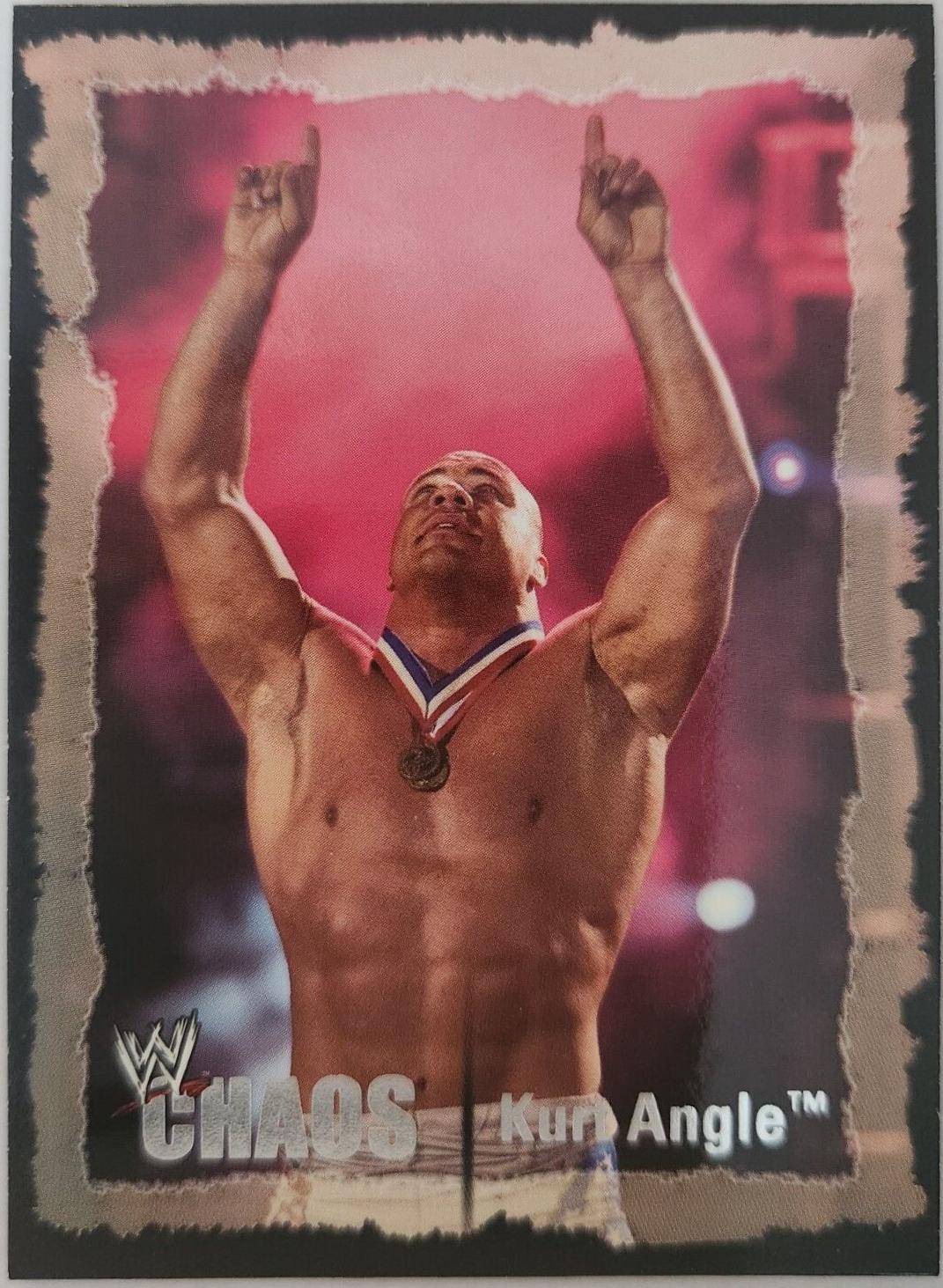 Kurt Angle #4 Wrestling Cards 2004 Fleer WWE Chaos