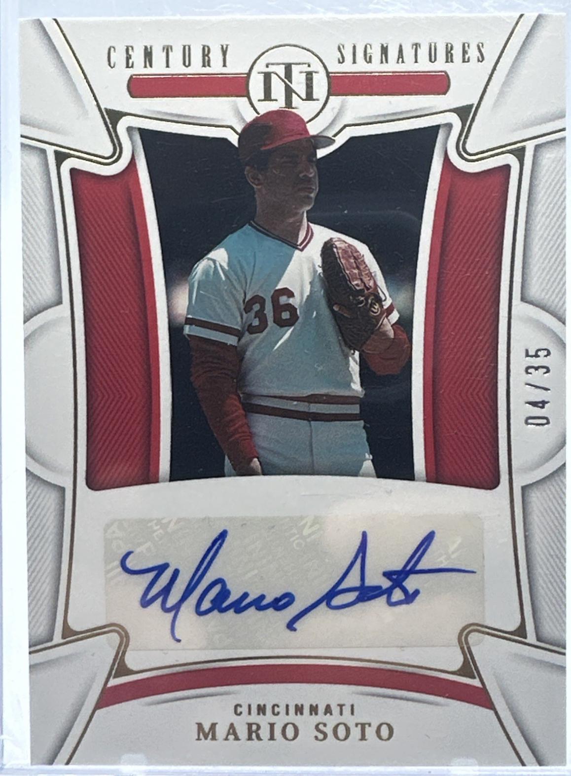 Mario Soto #20 Baseball Cards 2023 Panini National Treasures Century Signatures
