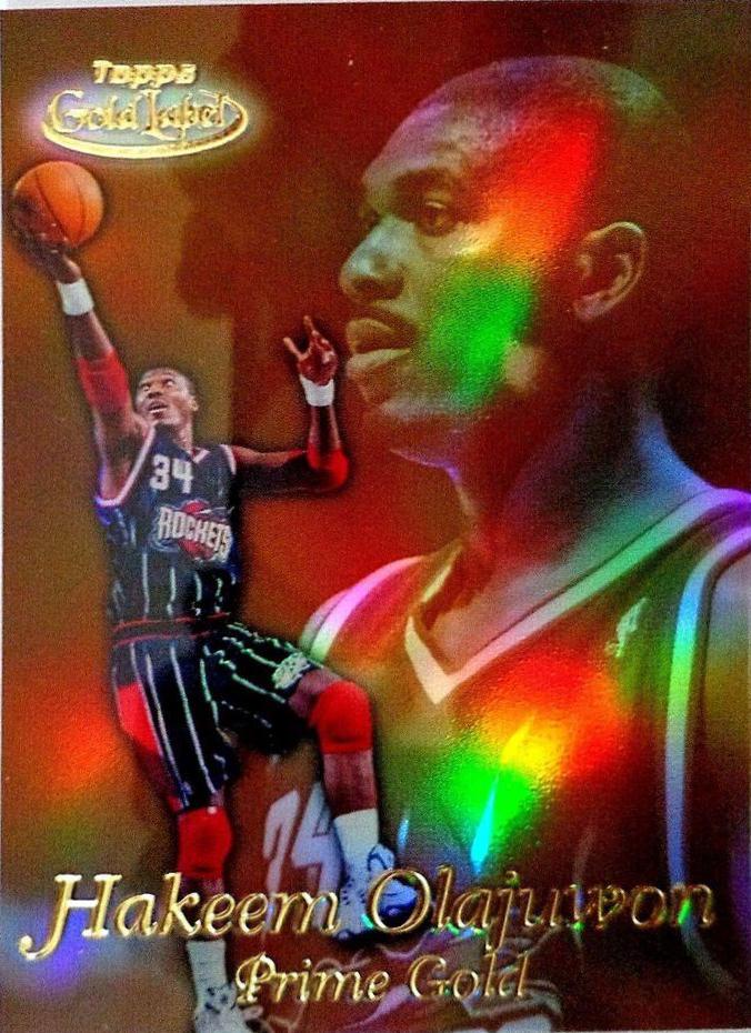 Hakeem Olajuwon #PG2 Basketball Cards 1999 Topps Gold Label Prime