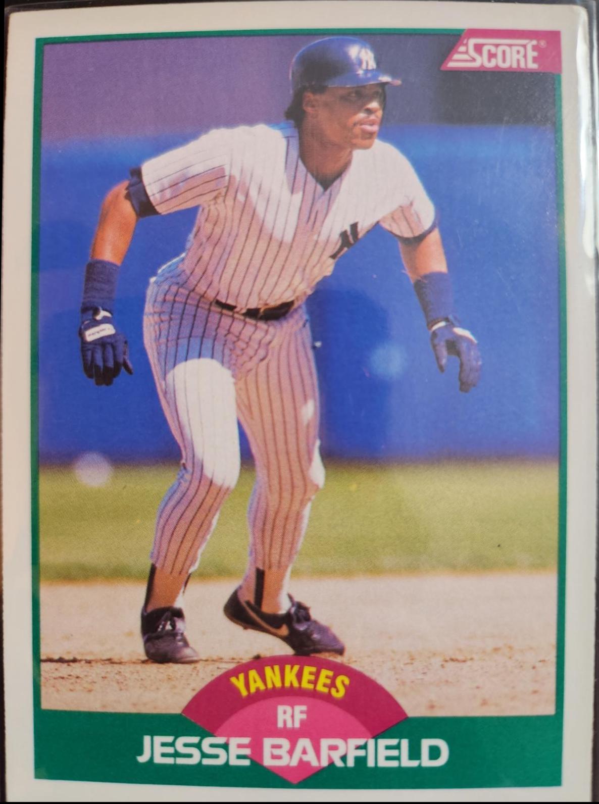 Jesse Barfield #22T Baseball Cards 1989 Score Traded