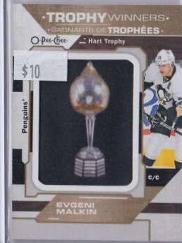 Evgeni Malkin #P-67 Hockey Cards 2018 O-Pee-Chee Manufactured Trophy Winners Patches