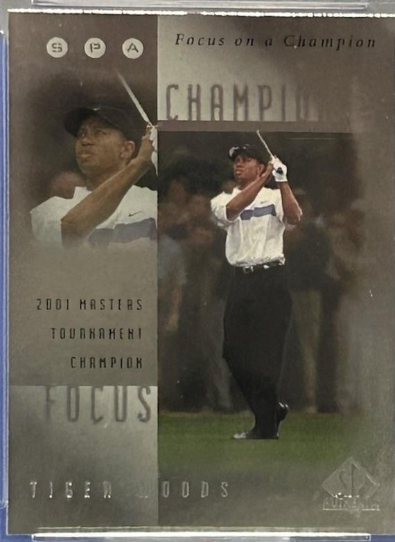 Tiger Woods #FC4 Golf Cards 2001 SP Authentic Focus of a Champion