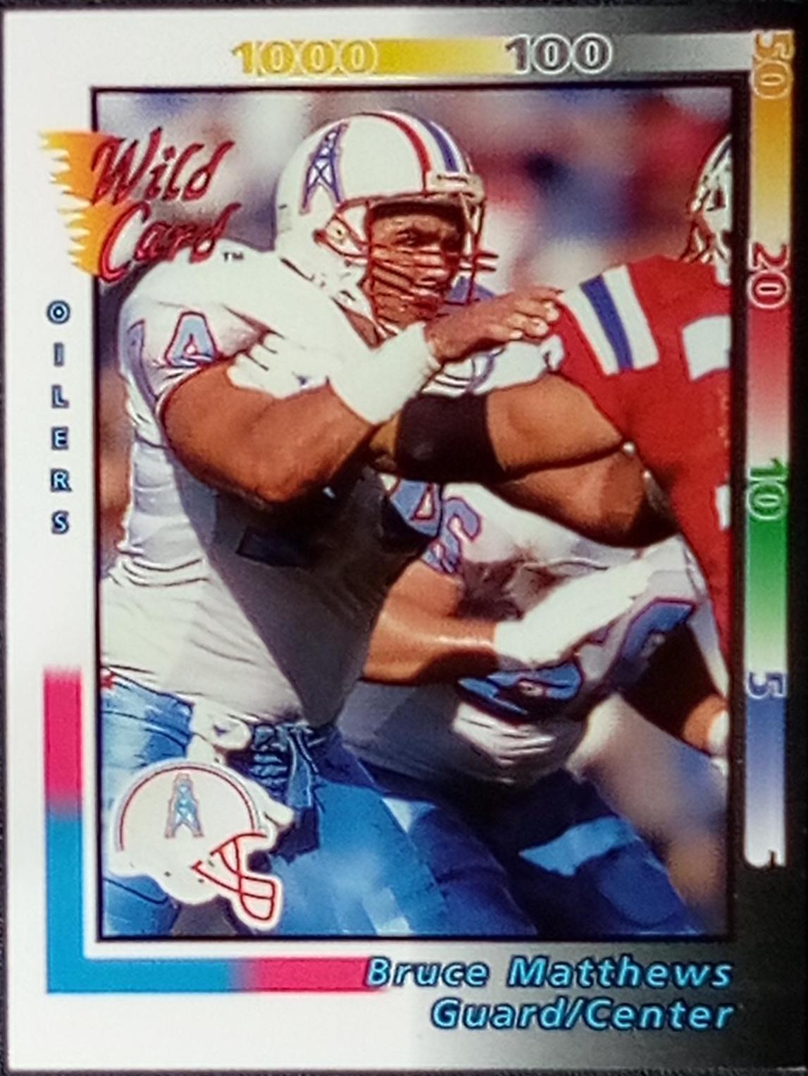 Bruce Matthews #87 1992 Wild Card Football