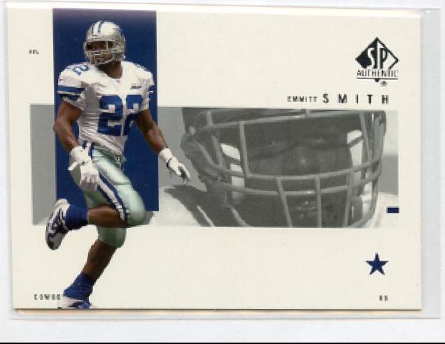 Emmitt Smith #26 Football Cards 2001 SP Authentic