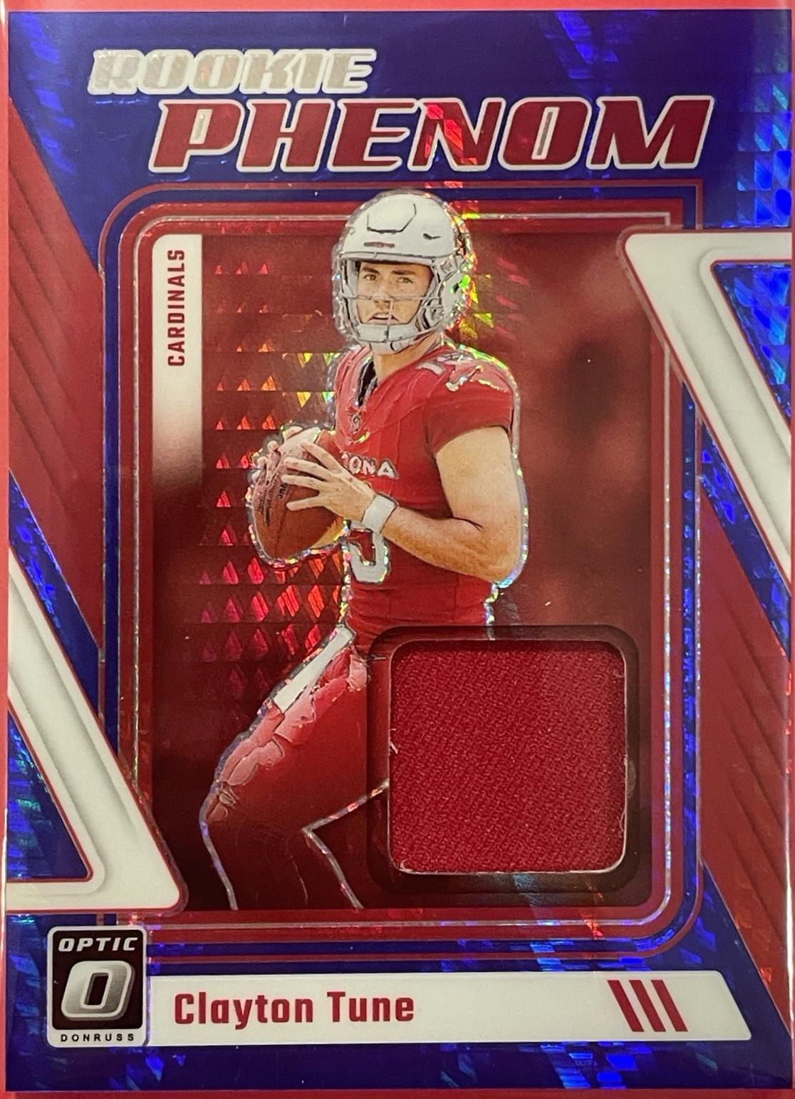 Clayton Tune #8 2023 Panini Donruss Optic Rookie Phenoms Blue Hyper Football