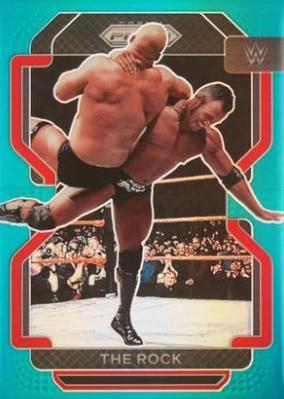 The Rock [Teal Prizm] #191 Wrestling Cards 2022 Panini Prizm WWE