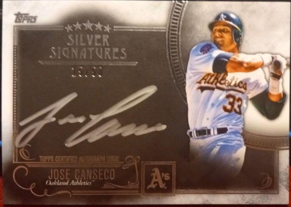 Jose canseco #FSSS-JC Baseball Cards 2016 Topps Five Star Silver Signatures