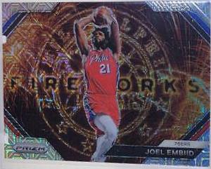 Joel Embiid [Mojo] #13 Basketball Cards 2023 Panini Prizm Fireworks