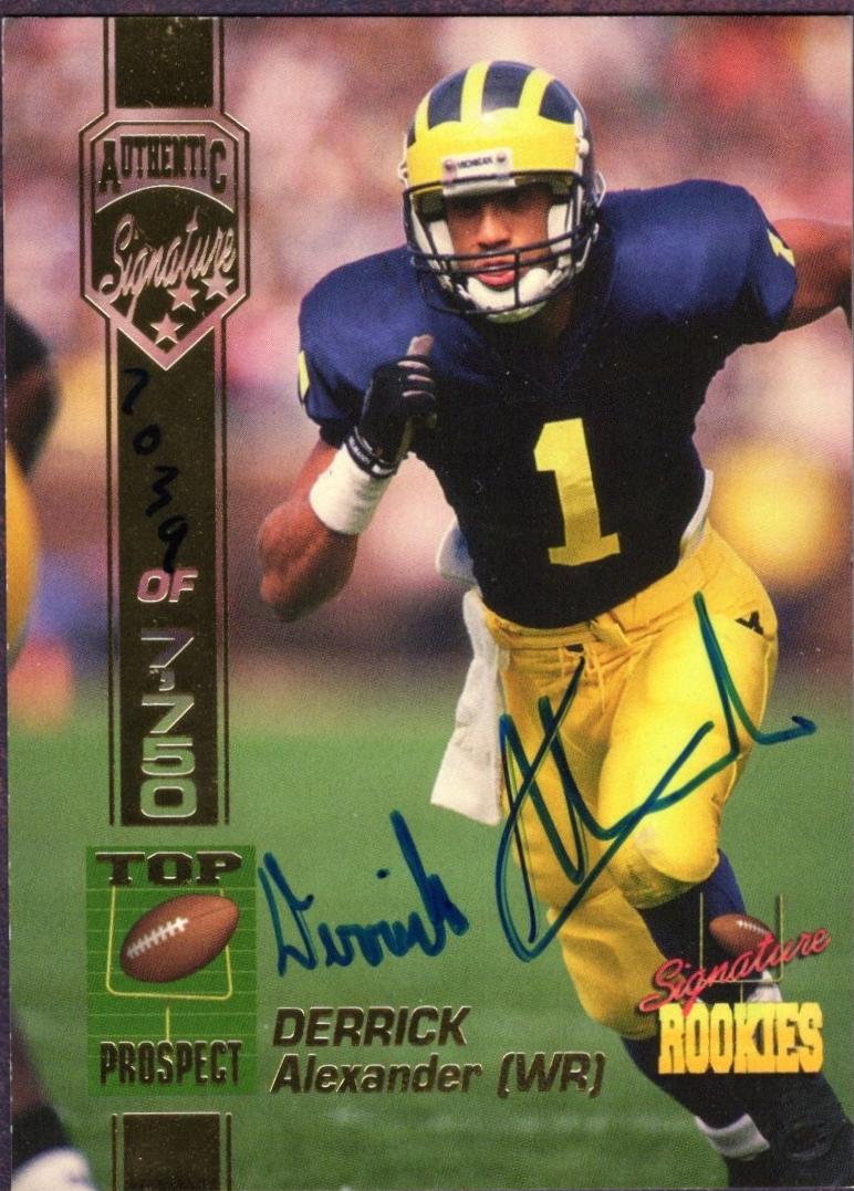 Derrick Alexander #1 1995 Signature Rookies Autograph Football
