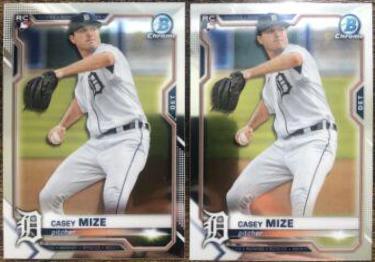 Casey Mize #9 Baseball Cards 2021 Bowman Chrome