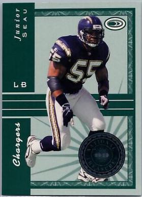 Junior Seau #37 Football Cards 1999 Panini Donruss Preferred National Treasures