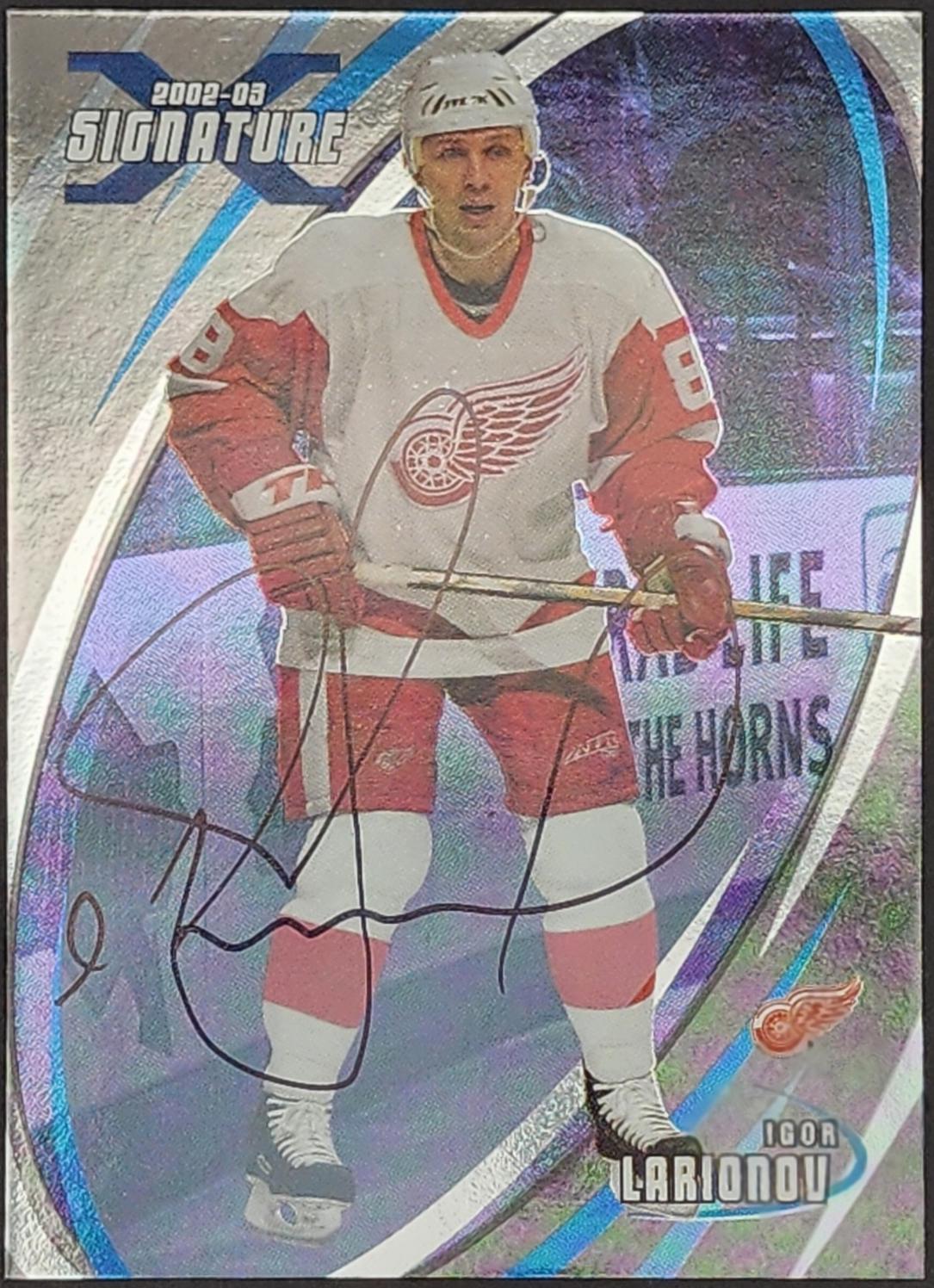 Igor Larionov #169 2002 In The Game Be A Player Signature Series Hockey