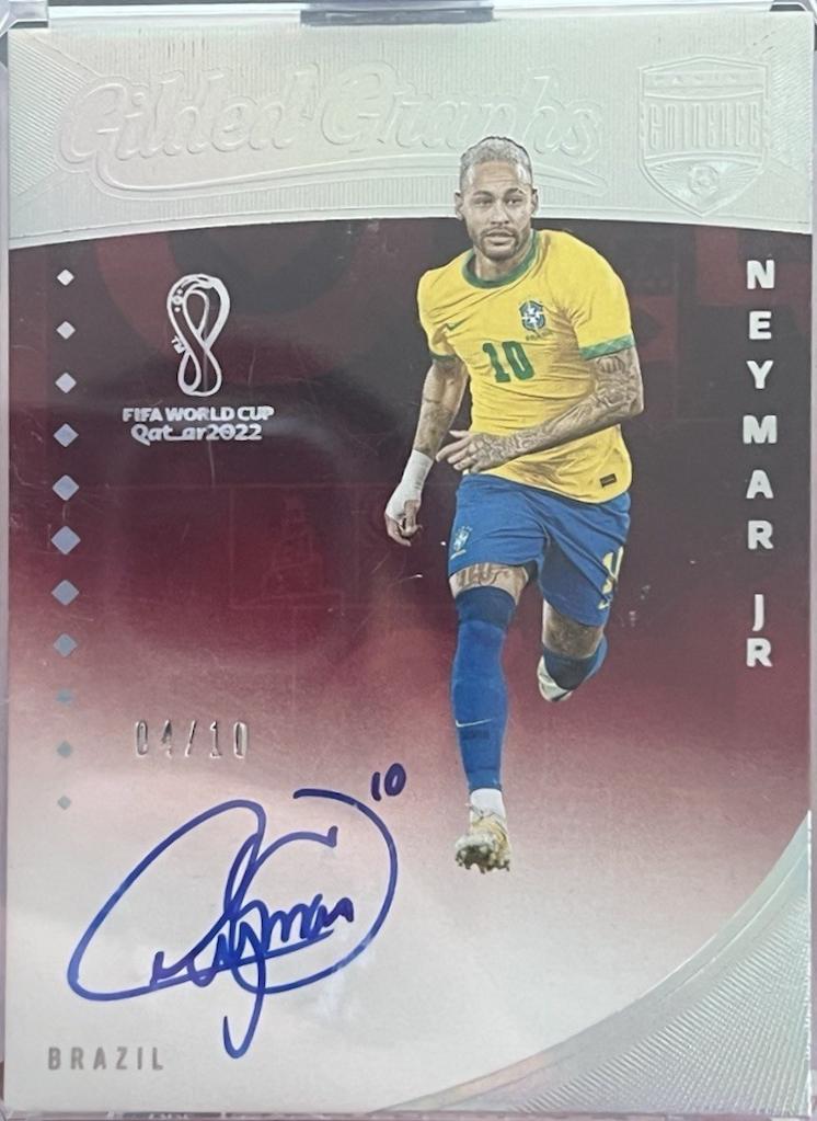 Neymar Jr #10 Soccer Cards 2022 Panini Eminence FIFA World Cup Autographs