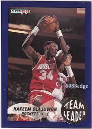 Hakeem Olajuwon #10 Basketball Cards 1992 Fleer Team Leaders