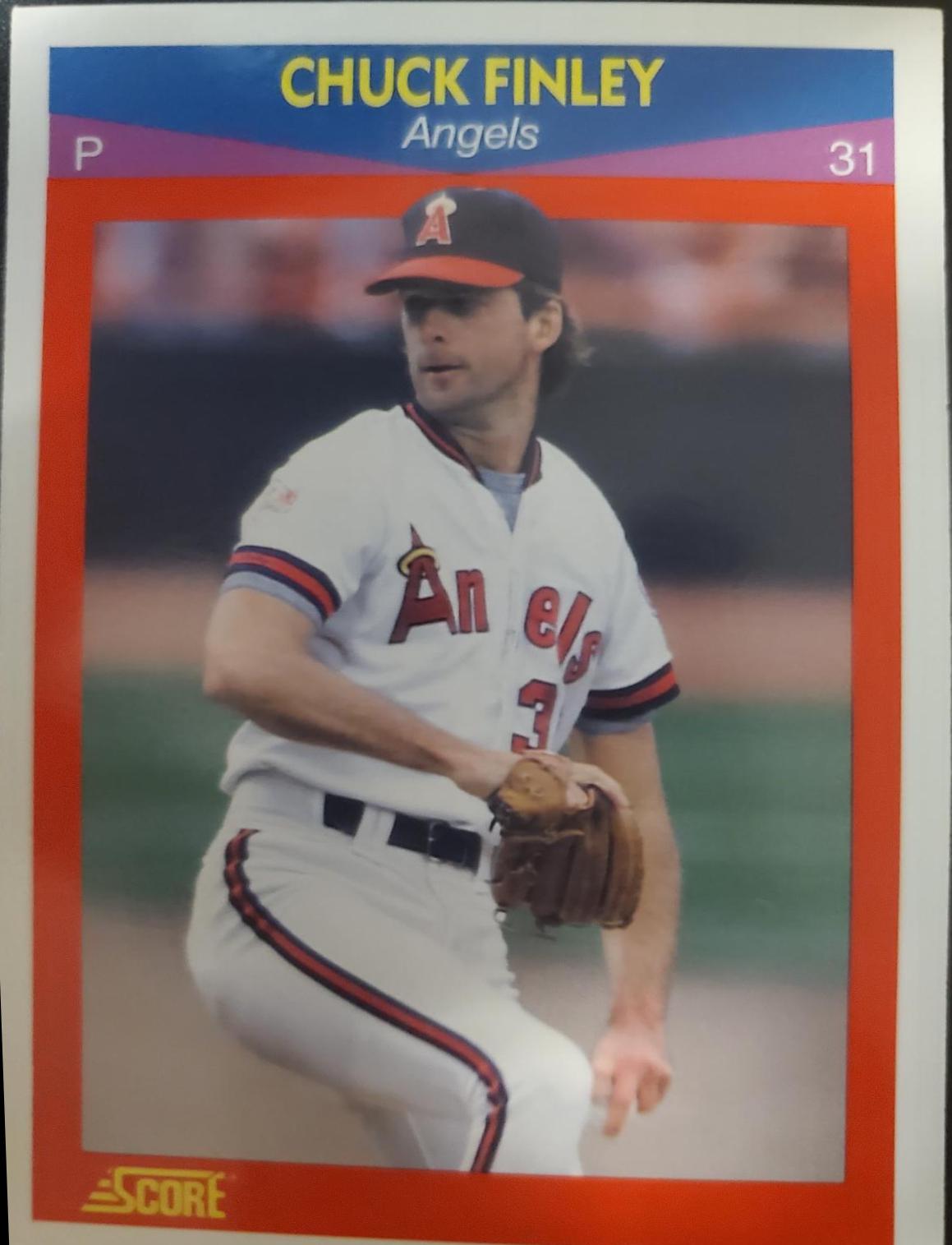Chuck Finley #24 Baseball Cards 1990 Score Superstars