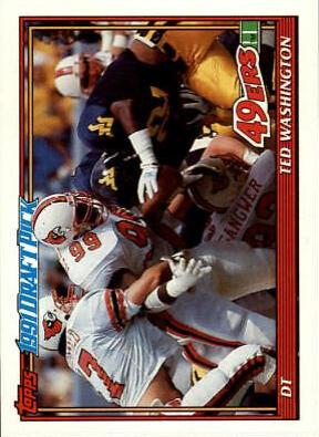 Ted Washington #60 Football Cards 1991 Topps