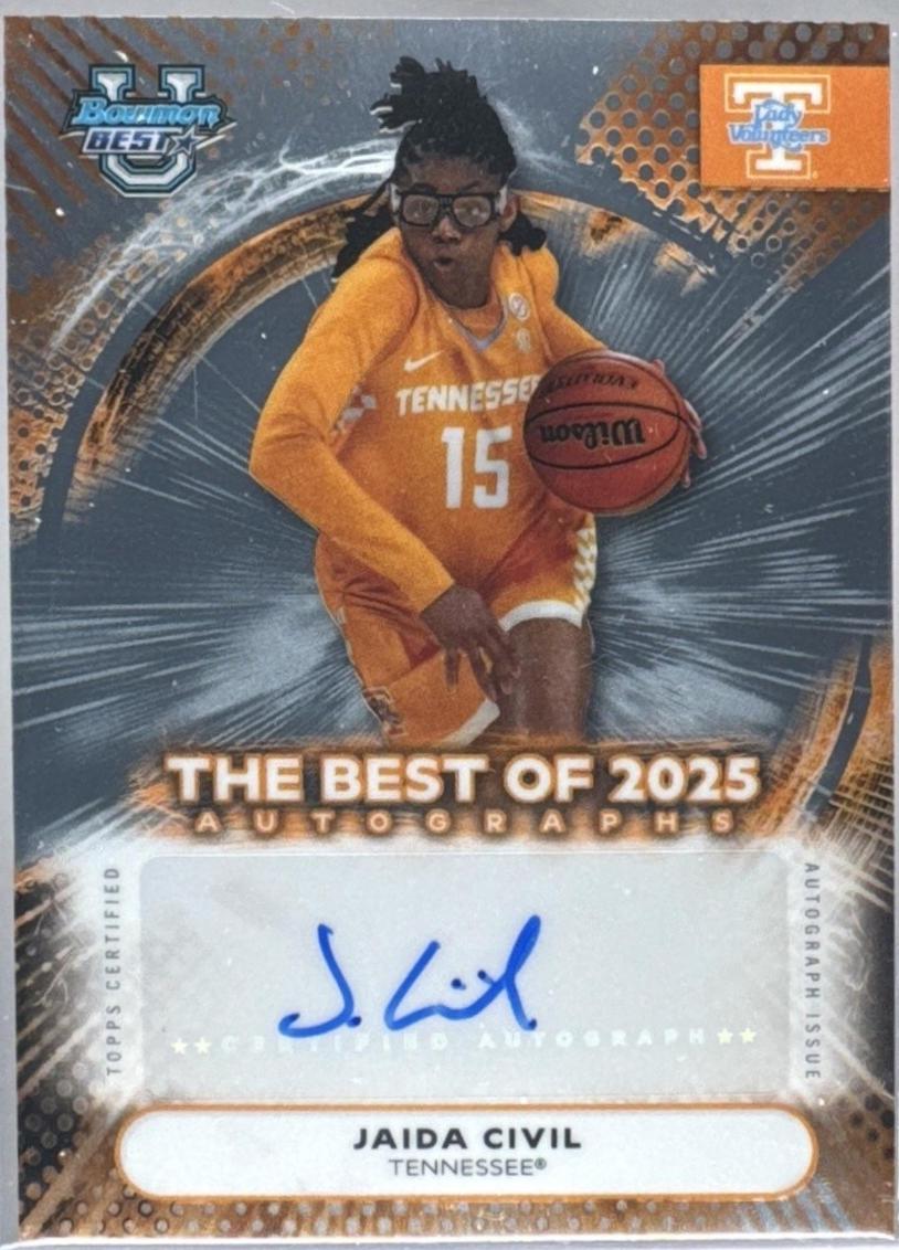 Jaida Civil #BA-JC 2025-26 Bowman University Best Basketball The Best of 2025 Autographs