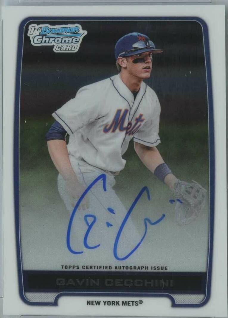 Gavin Cecchini #BCAGC Baseball Cards 2012 Bowman Chrome Draft Picks & Prospects Autograph