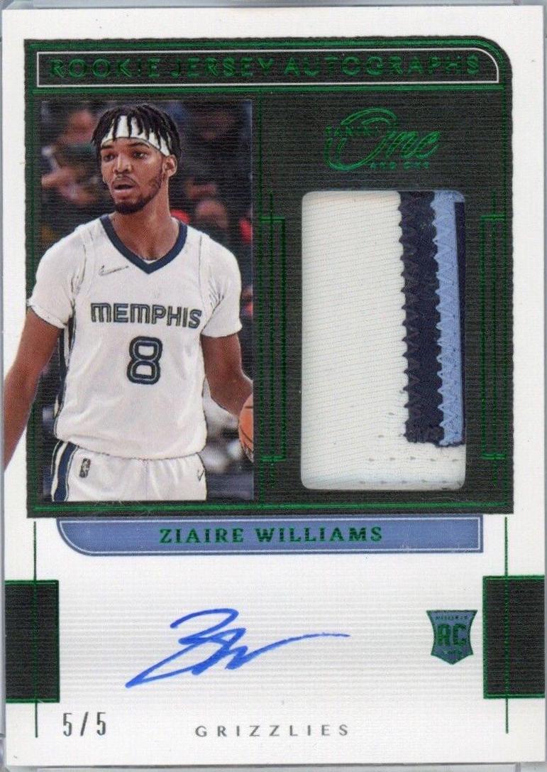 Ziaire Williams #RA-ZWL 2021 Panini One And One Rookie Autographs Basketball